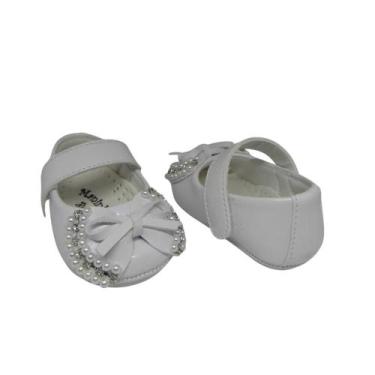 Imagem de Sapatinho de Bebê Sapatilha Luxo Laço Batizado Infantil Menina Manozin