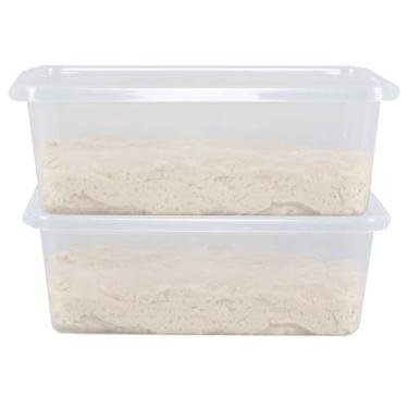 Imagem de Eagrye Embalagem com 4 recipientes com capacidade para 6 L, cabe até 3000 gramas de massa, caixa de massa para pão, fermento e pizza