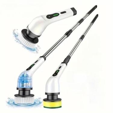 Imagem de Escova De Limpeza Ajustável Janela Banheiro e Cozinha Ferramenta Recarregável