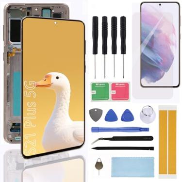 Imagem de Substituição de tela LCD para Samsung Galaxy S21 Plus SM-G996B G996B/DS G996U G996U1 G996W G996N G9960 Montagem de tela LCD sensível ao toque digitalizador com kit de ferramentas de moldura (ouro)