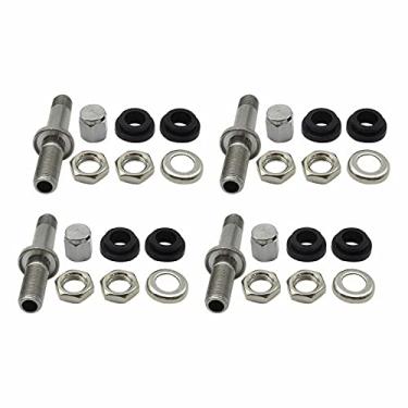 Imagem de XSPANDER 4 peças TR48 parafuso na haste da válvula do pneu cromado metal nivelado de alta pressão com tampa de haste