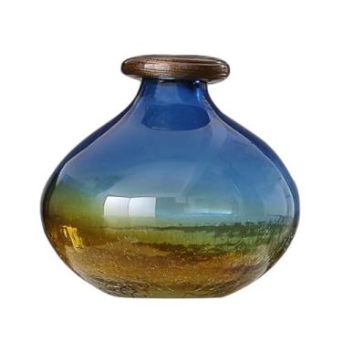 Imagem de KEG801302 Vasos para Flores Criativo Ice Crack Gradiente Vaso de Vidro Moderno Sala de Estar Casa Mesa de Café Vaso Decoração Arranjo de Flores Ornamento Vaso Decorativo para Casa