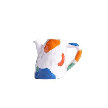 Imagem de Vasos para flores, vaso de cerâmica pintado, sala de estar, arranjo de flores, arranjo decorativo para casa, entrada