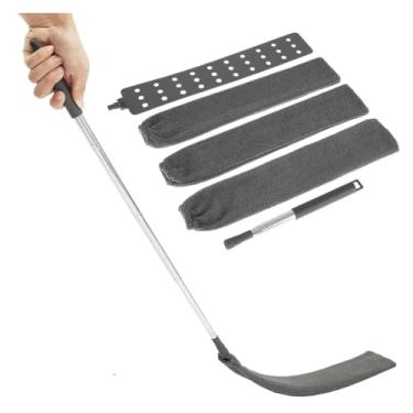 Imagem de Limpador de lacunas retráteis flexíveis longas e planas escovas extensíveis ferramentas de limpeza doméstica (cinza escuro)