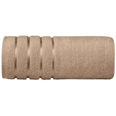 Imagem de Elegant Comfort Toalha de banho jumbo 100% algodão turco com 4 linhas de viscose - toalha de banho extra grande de qualidade de spa de hotel 89 x 187 cm ultra macia, super absorvente, secagem rápida