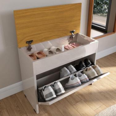 Imagem de Sapateira com Baú e Porta Basculante Elite  Ideal para Hall de Entrada