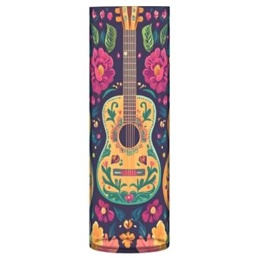 Imagem de Qilmy Vaso com padrão de guitarra estilo mexicano para flores, vaso de belas artes, decoração de casa para escritório, sala de jantar, sala de estar, casamento293