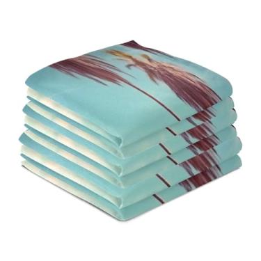 Imagem de Wassud Toalhas de cozinha toalhas de prato de praia surf de cozinha pacote com 6 panos de prato macios com laço para pendurar toalha de mão super absorvente de secagem rápida toalhas de chá de mesa