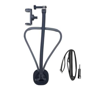 Imagem de Naroote Suporte para Telefone No Pescoço, Suporte para Smartphone de Silicone, Móvel Ajustável Com Esqueleto de Alumínio Reforçado, Ideal para POV Vlog, Selfie, Ciclismo e Culinária, 2,48-3,58