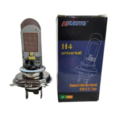 Imagem de Lampada Moto H4 Super Led Efeito Xenon 8000K Cg Ybr Cb Titan