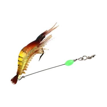 Imagem de Isca Artificial Luminosa De Camarão Realista 6.5g Para Pesca De Bass E