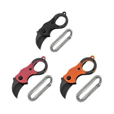 Imagem de Mini Canivete De Chaveiro Em Aço Inoxidável, Ferramenta Multiuso Portá