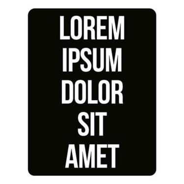 Imagem de Kit 5 Placas Decorativa Lorem Ipsum Dolor Sit Amet 36X46