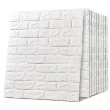Imagem de Placa Adesiva Tijolinho 3D Marmorizado Kit 10 uni Papel de Parede Auto