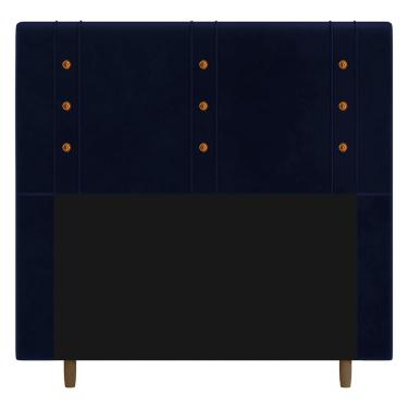 Imagem de Cabeceira Cama Box Casal Queen Size Roma 160cm Veludo Azul Marinho - Desk Design
