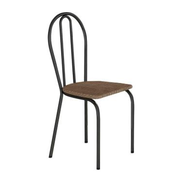 Imagem de Kit Com 2 Cadeiras América 004 Base Cromo Preto Cozinha