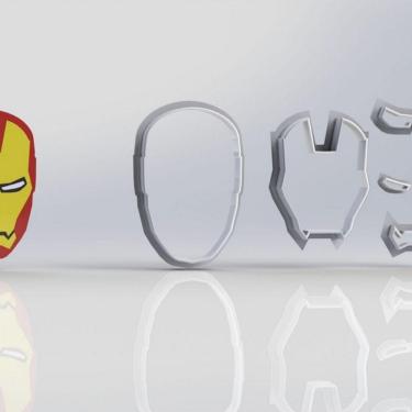 Imagem de Cortador Heróis Homem De Ferro Modular Tamanho 4Cm