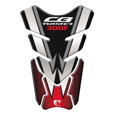 Imagem de Protetor De Tanque Adesivo Moto Honda Cb Twister 300F Vermelho Vermelho