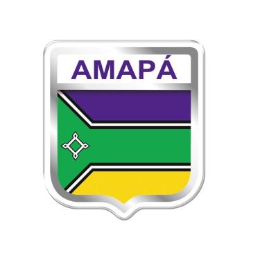 Imagem de Adesivo Decorativo Em Relevo Fácil Aplicação Brasão Amapá Cor Branco