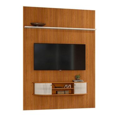 Imagem de Combo Home Suspenso + Painel Para Tv 60 Polegadas New Monte Carlo - 7 Decor Cinamomo E Off White