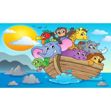 Imagem de Painel de Lona A Arca De Noé 7 - Fabrika de Festa, 400x300cm