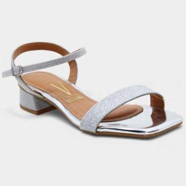 Imagem de Sandália Vizzano Salto Baixo Glitter Feminina-Feminino