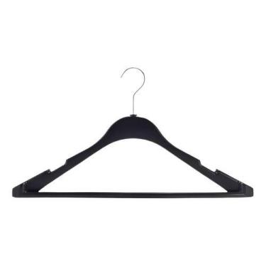 Imagem de Kit 10 Cabides Terno Paletó Preto Com Gancho Ombreira Larga - JPaola