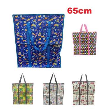 Imagem de Bolsa Sacolão De Viagem Com Ziper Estampa Sortida 65Cm - Lynx Produçõe