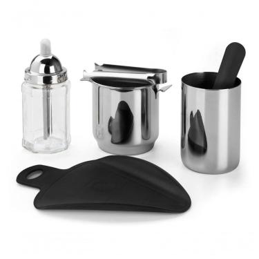 Imagem de Conjunto Kit Bar Drinks Caipirinha 6 Peças Balde Gelo Pinça Copo Inox Tabua De Corte Festa