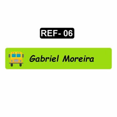 Imagem de Kit 50 Etiquetas Termocolantes Em DTF Para Uniforme Escolar Roupa Infa