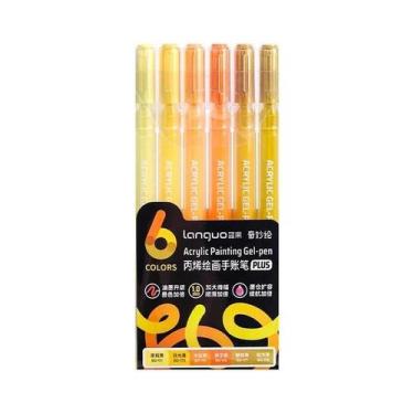 Imagem de Canetas De Gel Acrílico De 90 Cores Com Tinta De Grande Capacidade Par