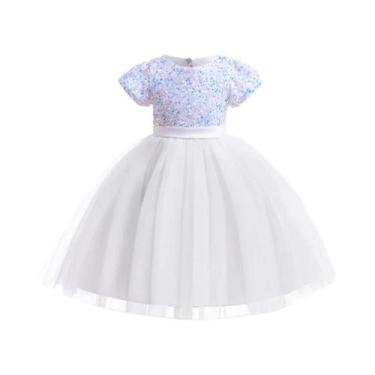 Imagem de Vestido De Festa Com Lantejoulas E Laço Para Meninas, Elegante, Para C