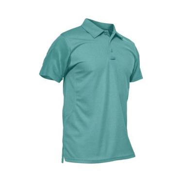 Imagem de Camisetas Polo Coloridas De Secagem Rápida Para Homens, Camiseta Verde