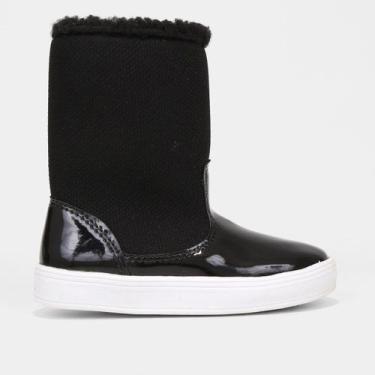 Imagem de Bota Bebê Tininha Sola Confort Baby Menina, Preto, 21