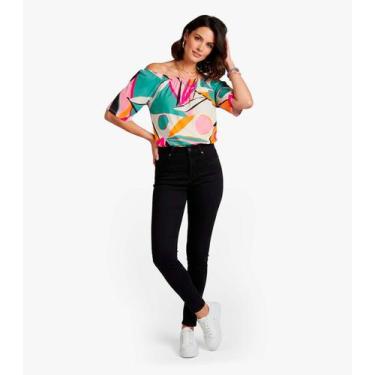 Imagem de Blusa Feminina Ciganinha Infinita Cor Rosa, P, Rosa