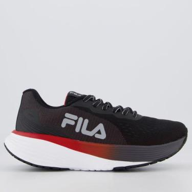Imagem de Tenis Fila Agile Feminino Preto e Vermelho, 37
