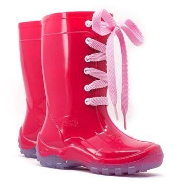 Imagem de Bota Galocha Infantil com Amarra Cadarço Leve Kid - Calfor Pampeana, 3