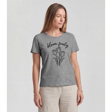 Imagem de Blusa Feminina em Malha Visco Infinita Cor Cinza, P, Cinza