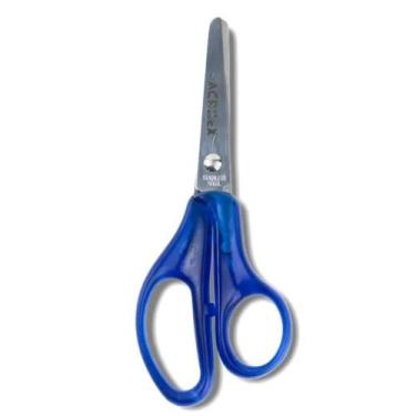 Imagem de Tesoura Escolar sem Ponta Cabo Transparente Acrilex TESOURA ESC.S/PONT