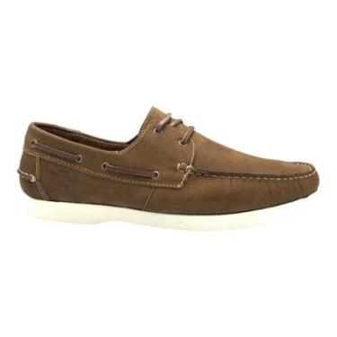 Imagem de Deckshoes Samello Lace Couro Nobuck Taupe Numero Especial Tamanho Maior-Masculino