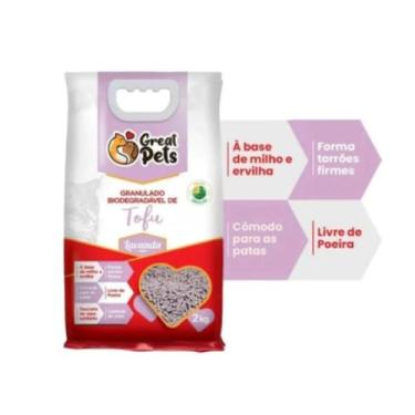 Imagem de Areia Higiênica Great Pets lavanda 2.kg