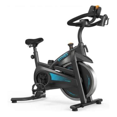 Imagem de Bike Bicicleta Spinning 10kg Inercia 150kg Profissional Azul Moderna E