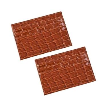 Imagem de Carteira Feminina Slim Minimalista Com Padrão De Crocodilo, Porta-cart