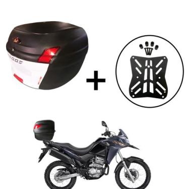 Imagem de Baú Bauleto 34 Litros AWA Pross + Bagageiro XRE 300 2010+, Branco