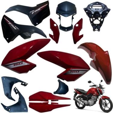 Imagem de Kit Carenagem Cg Fan 160 Modelo 2016 / 2021 Completo - Sportive, VERME