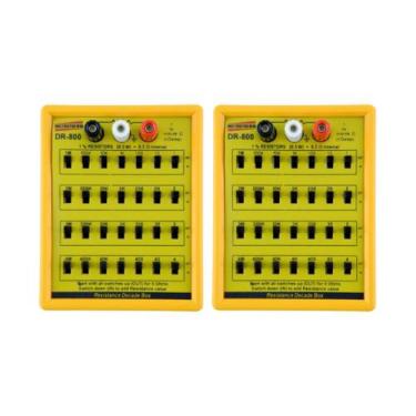 Imagem de Kit 2 Década Resistiva Faixa 1 A 11111110 Ohms Dr-800 Portátil Instrut