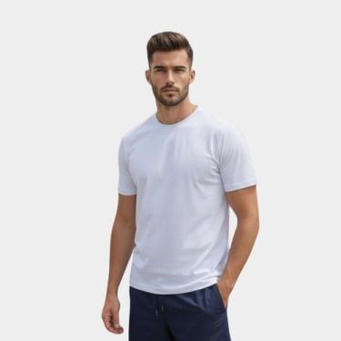Imagem de Camiseta Masculina 100% Algodão Básica Premium Medson Cor:BrancoTamanh