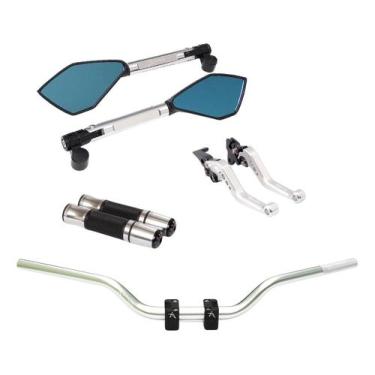 Imagem de Kit Manete Manopla Retrovisor Guidão Mt03 Mt-03 Mt 03 - Stark Race, Pr