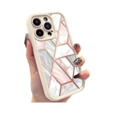 Imagem de Capa De Silicone Macia Com Padrão De Mármore Para iPhone 16 pro Max 15