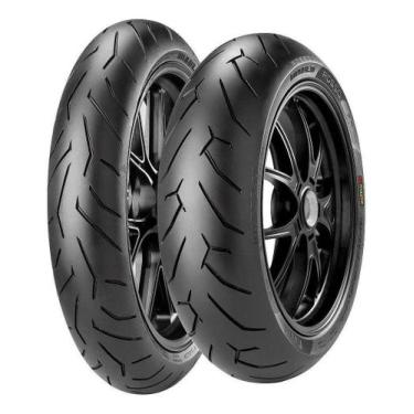 Imagem de Par Pneu Cb 500 Xj6 160/60r17 120/70r17 Diablo Rosso Ii Pirelli